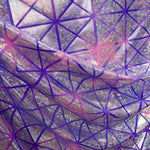 Tela Lycra Hologram Rombo Fucsia Lila - Ribes y Casals