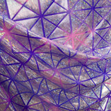Tela Lycra Hologram Rombo Fucsia Lila - Ribes y Casals