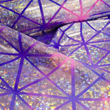 Tela Lycra Hologram Rombo Fucsia Lila - Ribes y Casals