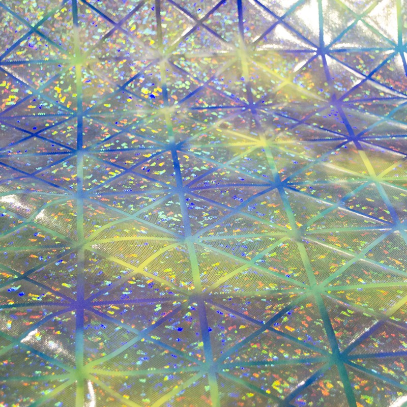 Tela Lycra Hologram Rombo Morado Amarillo - Ribes y Casals