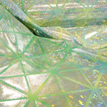 Tela Lycra Hologram Rombo Pistacho Azul - Ribes y Casals