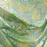 Tela Lycra Hologram Rombo Pistacho Azul - Ribes y Casals