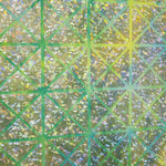 Tela Lycra Hologram Rombo Pistacho Azul - Ribes y Casals