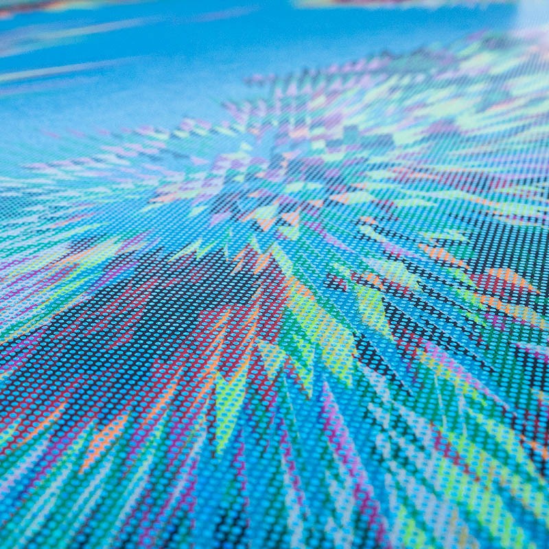 Tela Lycra Holograph Explosión Verde - Ribes y Casals