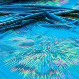Tela Lycra Holograph Explosión Verde - Ribes y Casals
