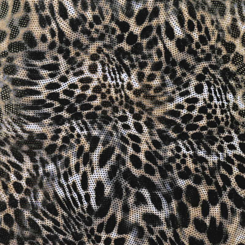 Tela Lycra Holograph Leopardo Camel - Ribes y Casals