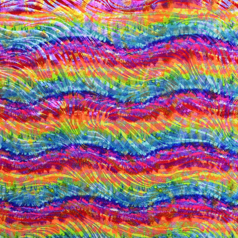 Tela Lycra Holograph Tie Die Multicolor - Ribes y Casals