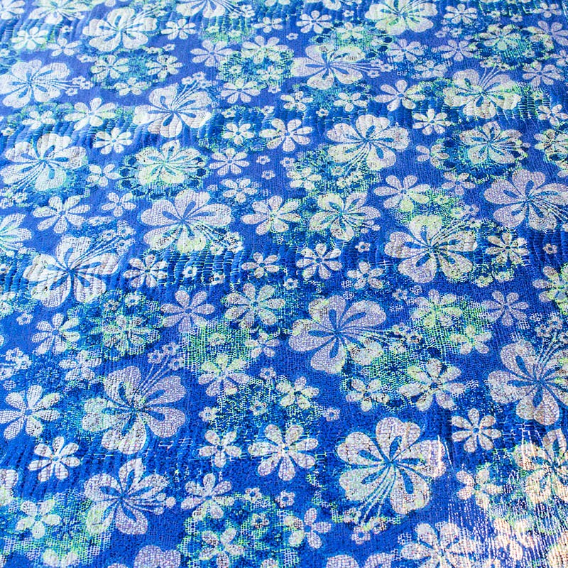 Tela Lycra Holograph Vintage Azul - Ribes y Casals