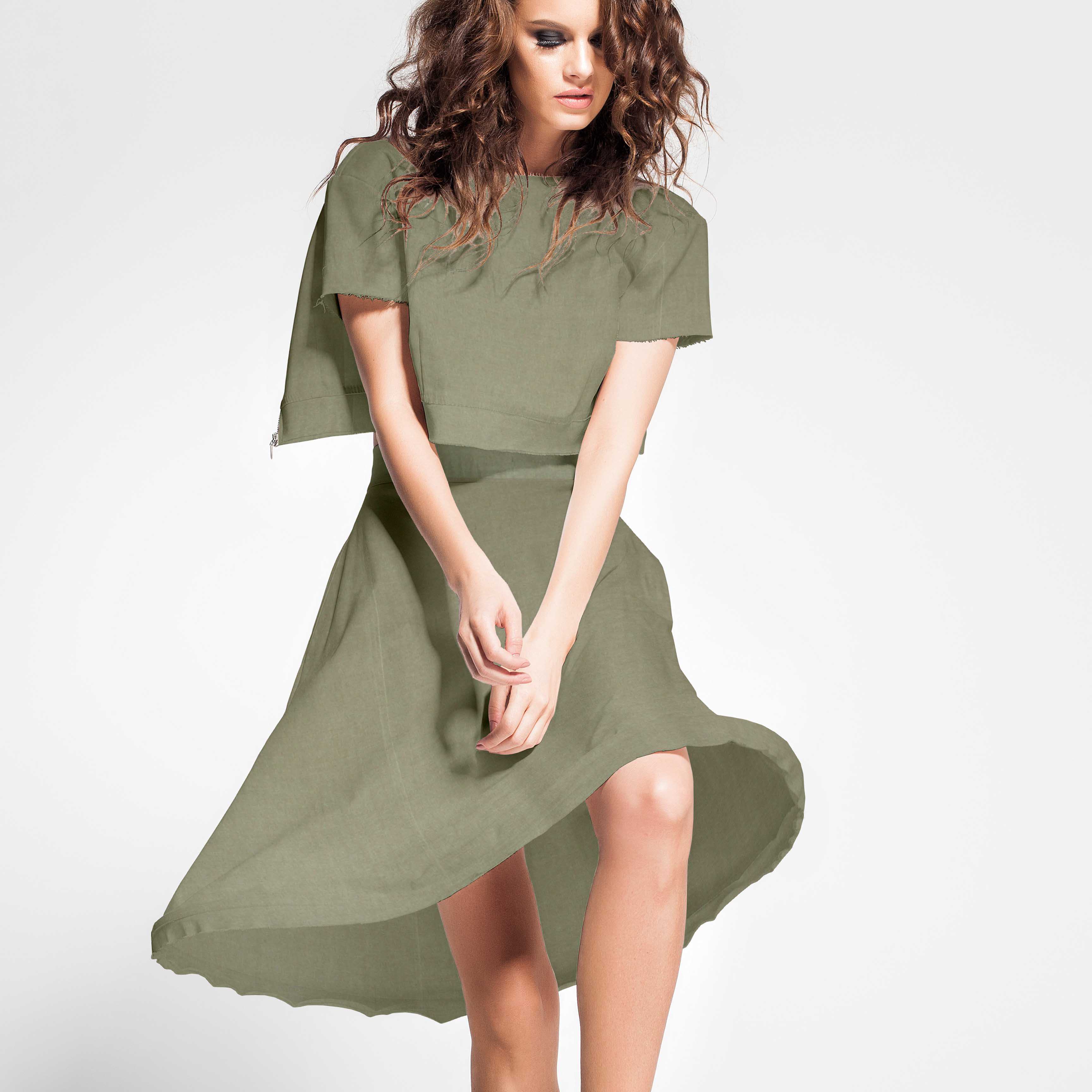 Tela Lyocell Kaki - Ribes y Casals