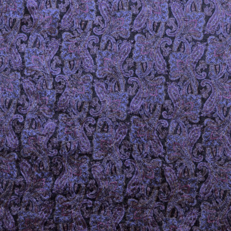 Tela Martelé Estampado Paisley Negro - Ribes y Casals
