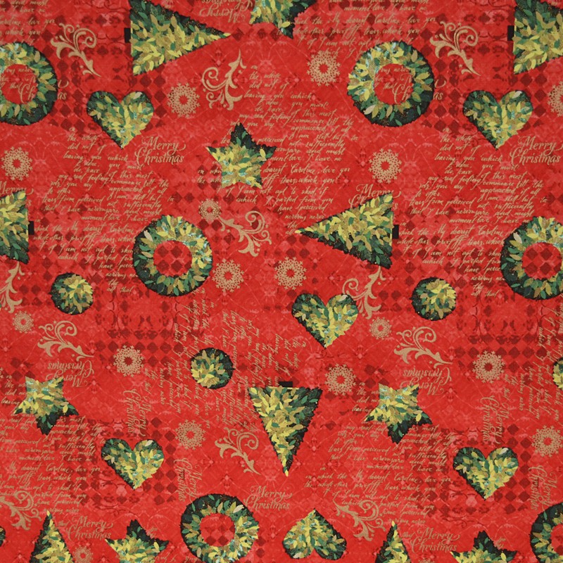 Tela Merry Christmas Roja - Ribes y Casals
