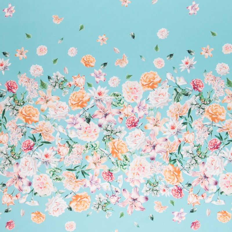 Tela Mikado Cenefa Aguamarina - Ribes y Casals