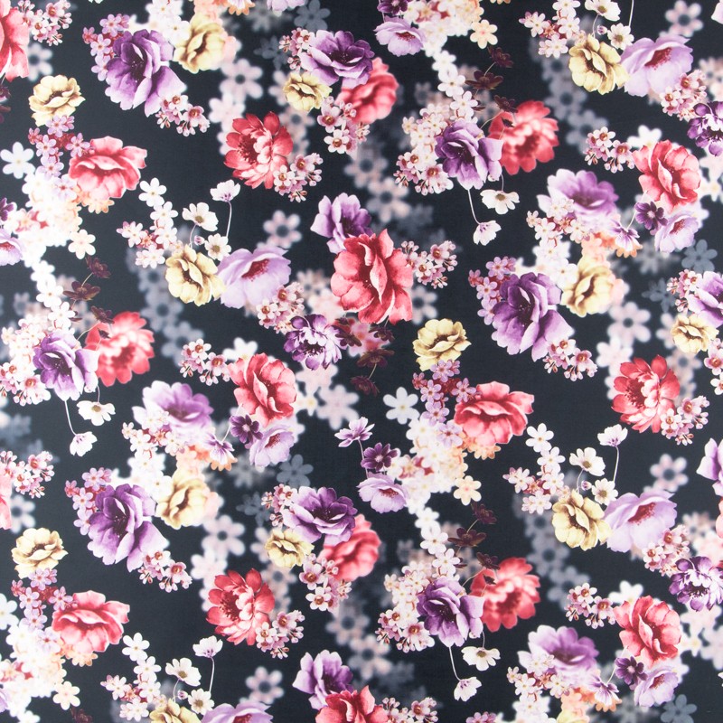 Tela Mikado Erbil Negra - Ribes y Casals