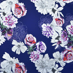 Tela Mikado Floral Azulón - Ribes y Casals