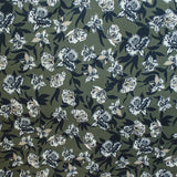 Tela Mikado Floral Fondo Kaki - Ribes y Casals