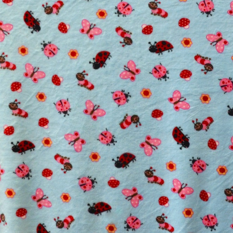 Tela Minky Bichos Azul - Ribes y Casals