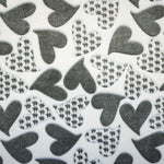 Tela Minky Corazones Gris - Ribes y Casals