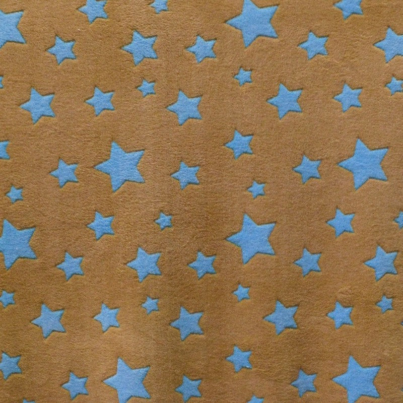 Tela Minky Estrella Azul Cielo - Ribes y Casals
