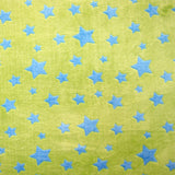 Tela Minky Estrellas Pistacho Azul - Ribes y Casals