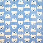 Tela Minky Ositos Fondo Azul - Ribes y Casals