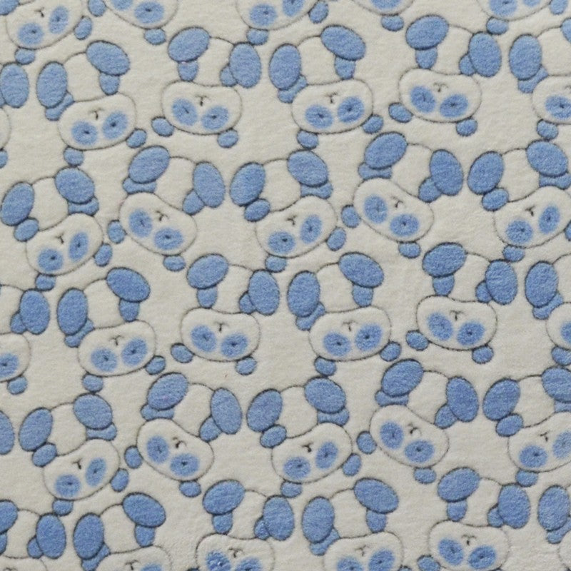 Tela Minky Ositos Ojos Azul - Ribes y Casals