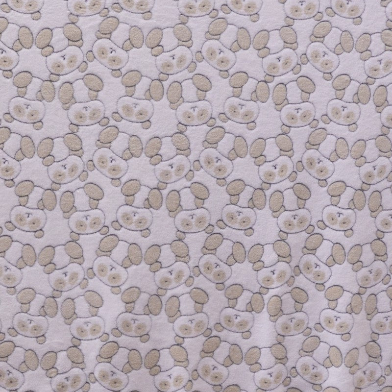 Tela Minky Ositos Ojos Camel - Ribes y Casals