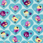 Tela Minky Pájaros Turquesa - Ribes y Casals