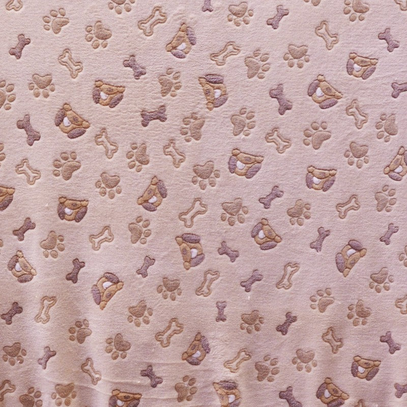 Tela Minky Perritos Camel - Ribes y Casals