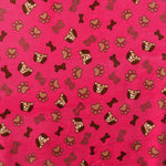 Tela Minky Perritos Fucsia - Ribes y Casals