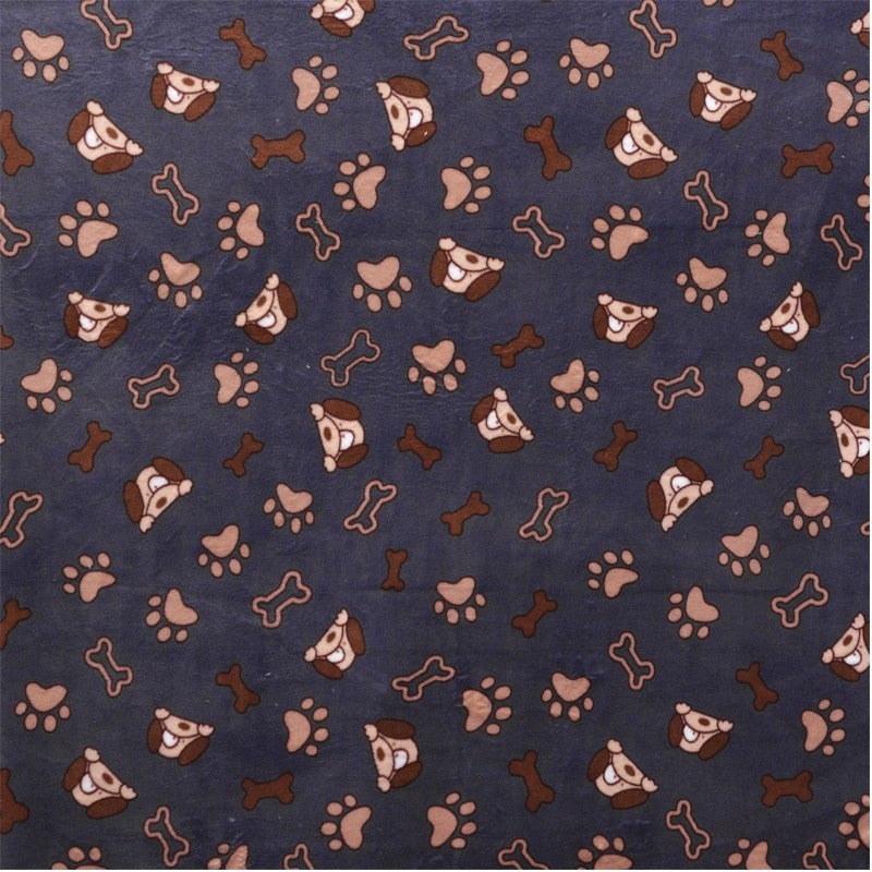 Tela Minky Perritos Gris - Ribes y Casals