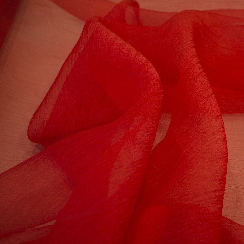Tela Organza Crush Roja - Ribes y Casals