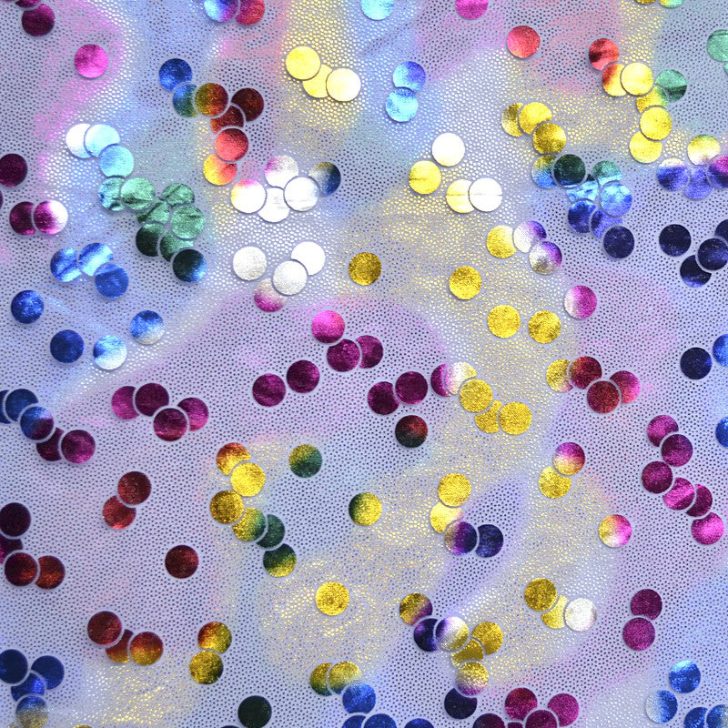 Tela Organza Estampada Topos Azul - Ribes y Casals