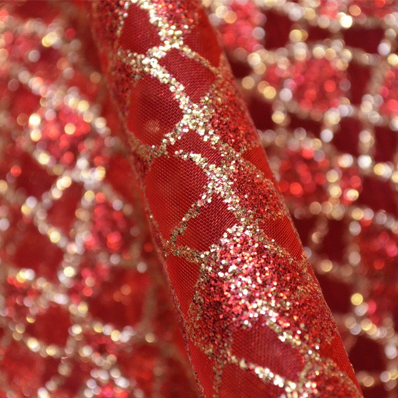 Tela Organza Lamé Roja - Ribes y Casals