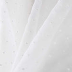 Tela Organza Plumeti Bordado Blanco Óptico - Ribes y Casals