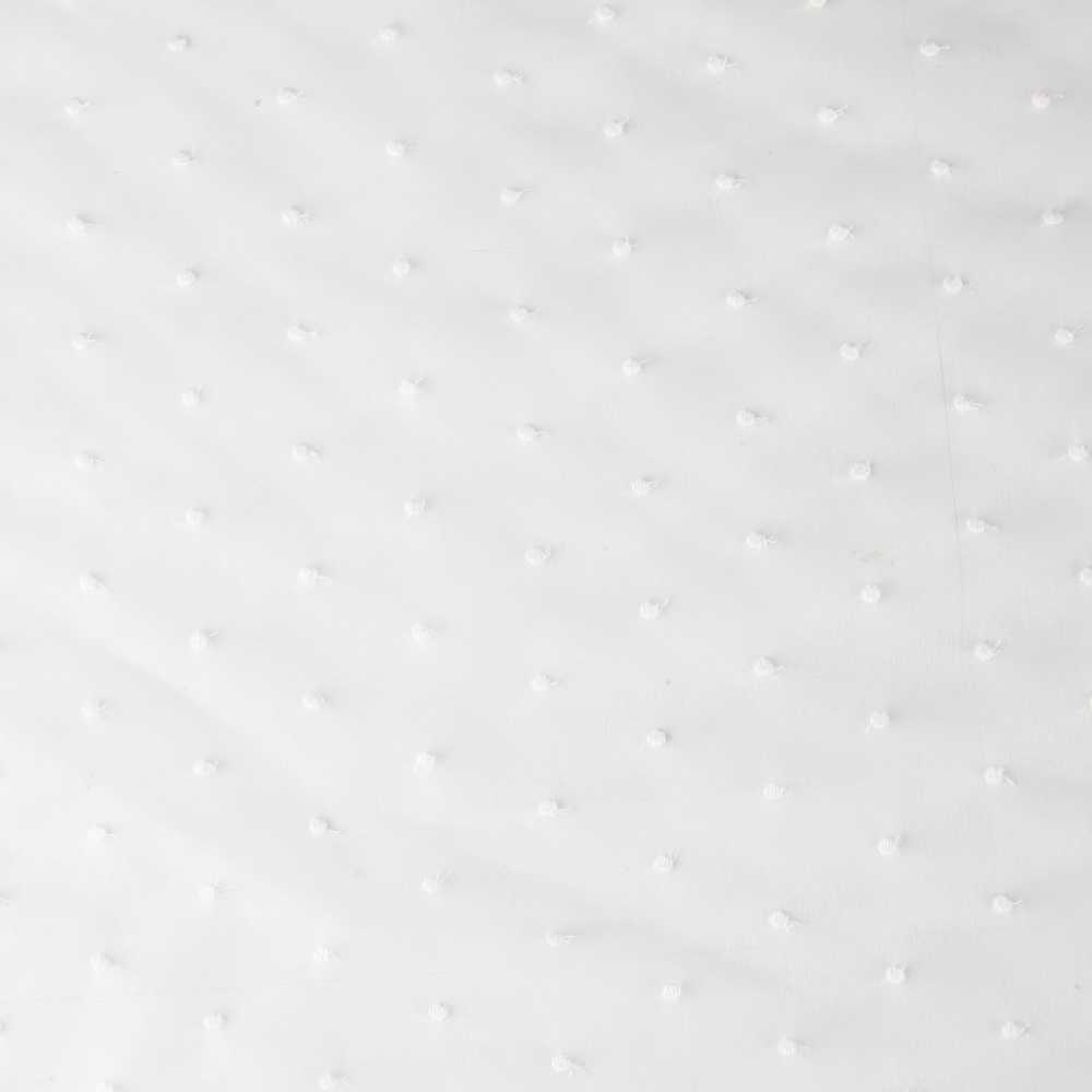 Tela Organza Plumeti Bordado Blanco Óptico - Ribes y Casals