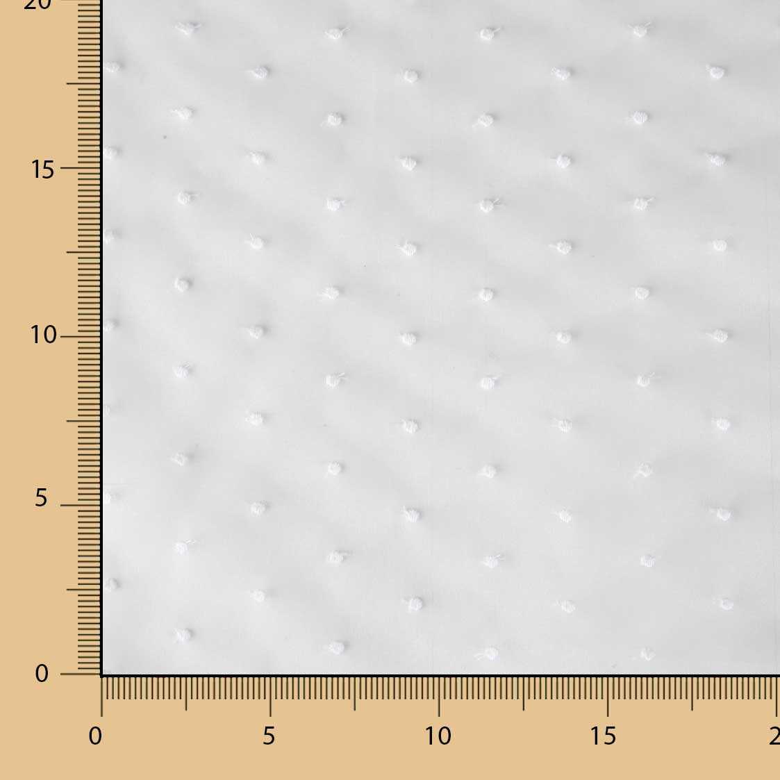 Tela Organza Plumeti Bordado Blanco Óptico - Ribes y Casals