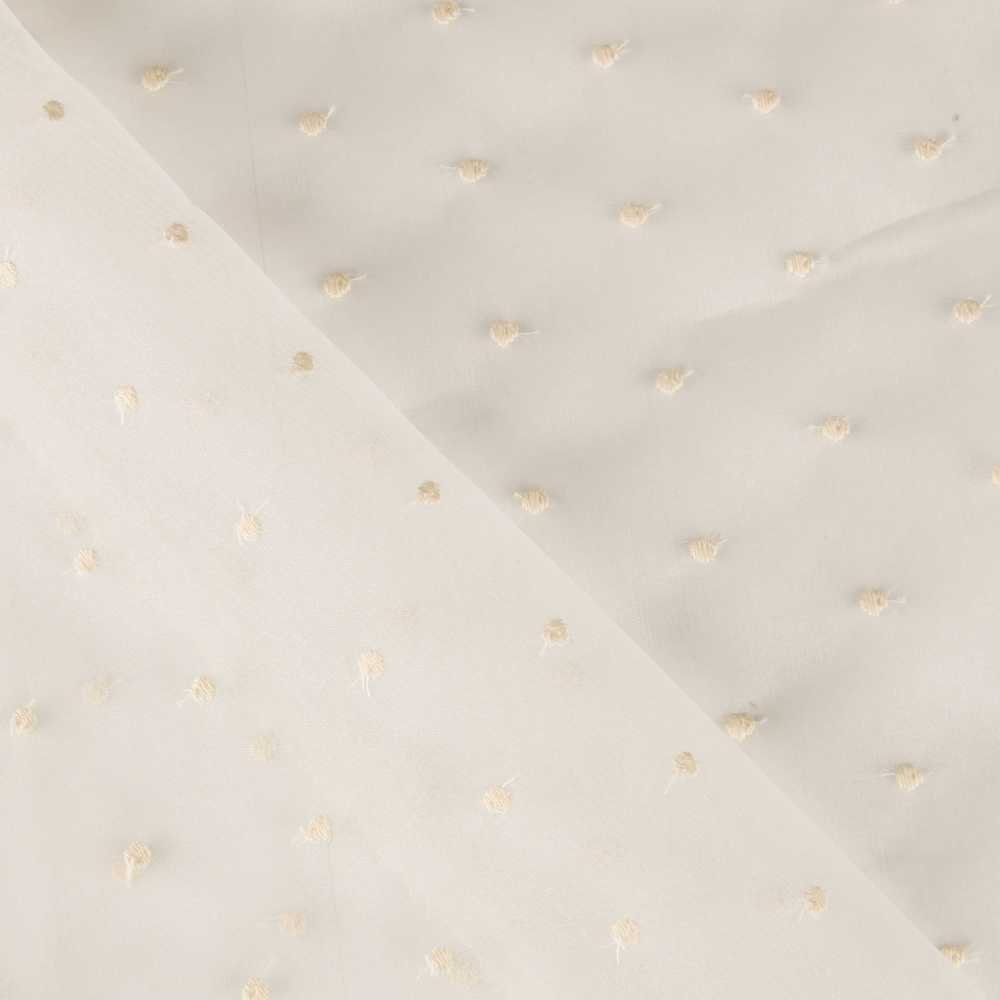 Tela Organza Plumeti Bordado Crudo - Ribes y Casals