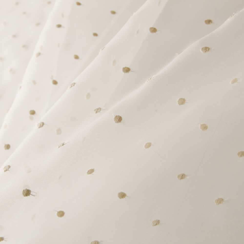 Tela Organza Plumeti Bordado Crudo - Ribes y Casals