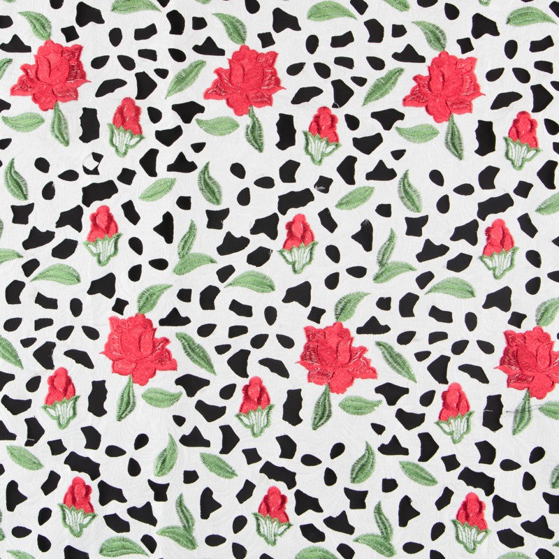 Tela Otomán Troquelado Blanca - Ribes y Casals