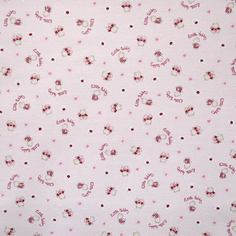 Tela Pana Estampada Ositos Rosa Bebé - Ribes y Casals