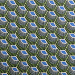 Tela Patchwork Abanico Verde - Ribes y Casals