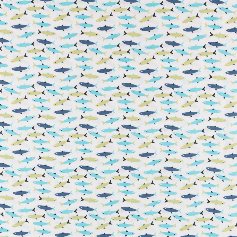 Tela Patchwork Acuario Azul Verde - Ribes y Casals