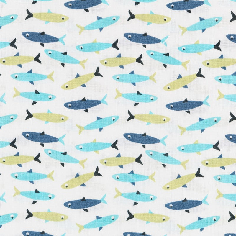 Tela Patchwork Acuario Azul Verde - Ribes y Casals