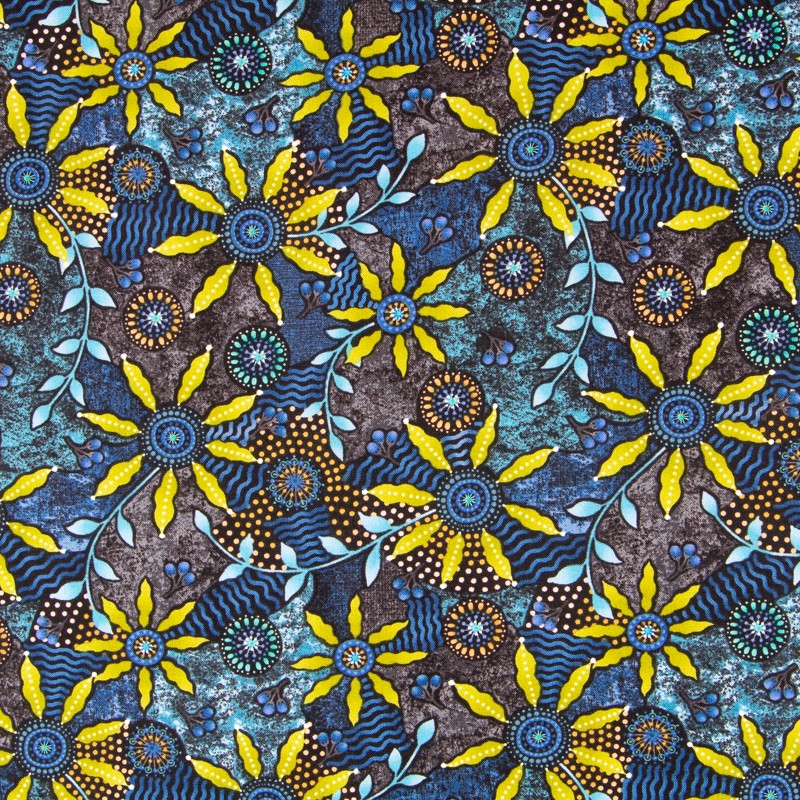 Tela Patchwork African Azul - Ribes y Casals