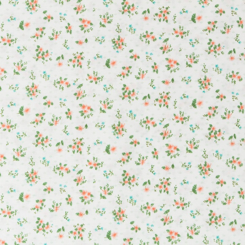 Tela Patchwork Bouquet Flor Naranja - Ribes y Casals