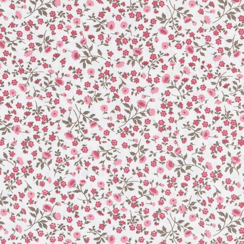 Tela Patchwork Bouquet Fucsia - Ribes y Casals