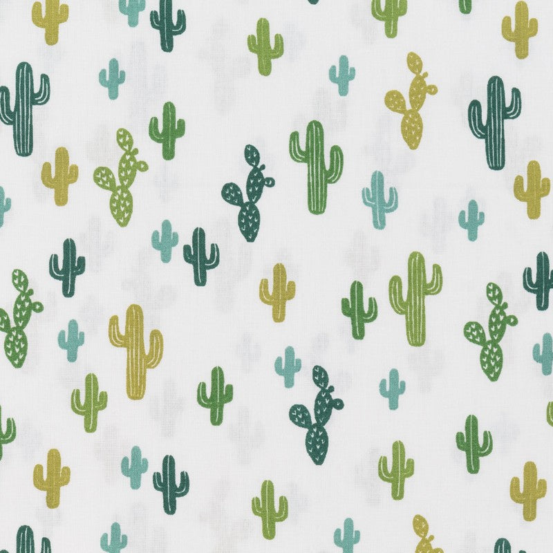 Tela Patchwork Cactus Verde - Ribes y Casals