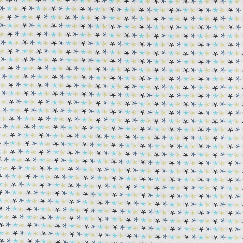 Tela Patchwork Estrellitas Azul Verde - Ribes y Casals