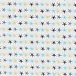 Tela Patchwork Estrellitas Azul Verde - Ribes y Casals