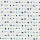 Tela Patchwork Estrellitas Azul Verde - Ribes y Casals